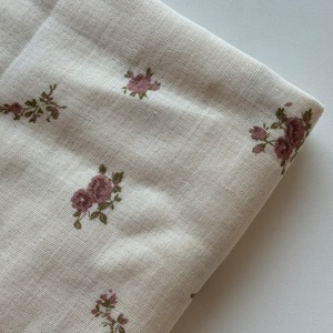 ▽0.5y / コットンリネン / indicolor × vintage flower ピンク◎