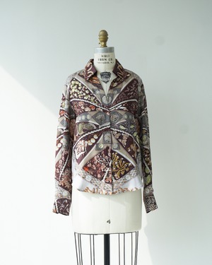 Silk printed shirt〈Hermès by martin margiela〉