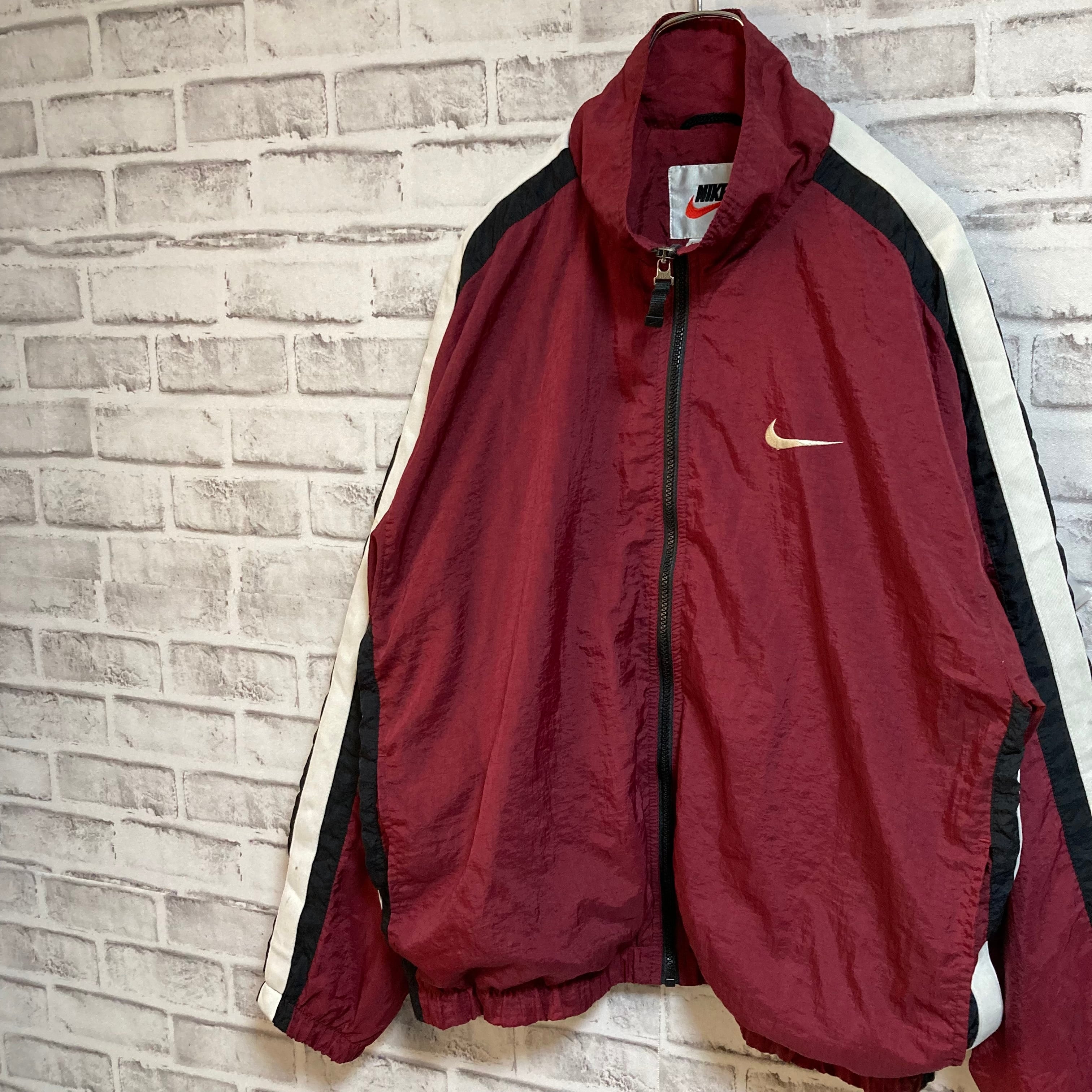 NIKE】90s Nylon Jacket L相当 “CHICAGO Color” USA規格 ナイキ 銀タグ 