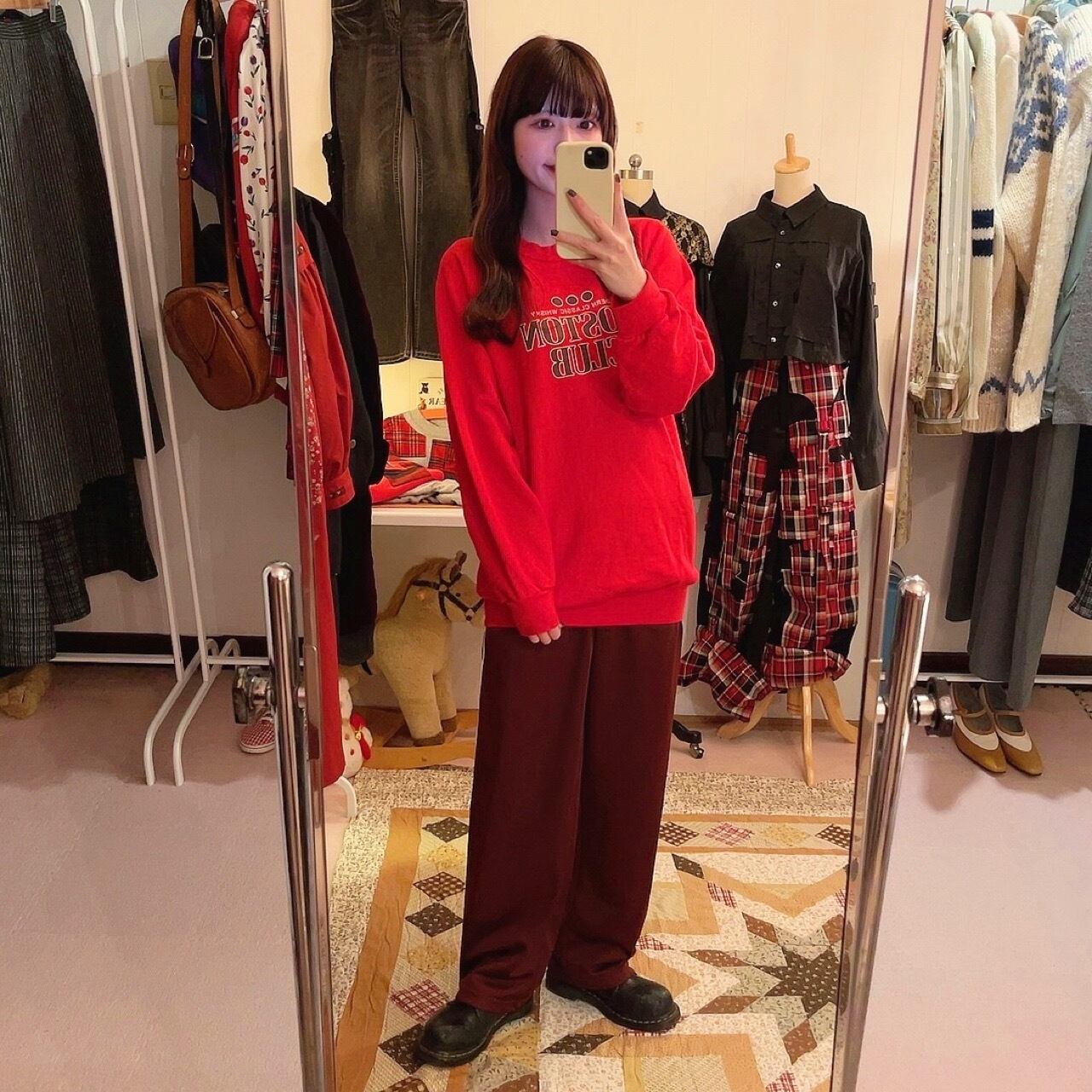 courreges / brown track pants