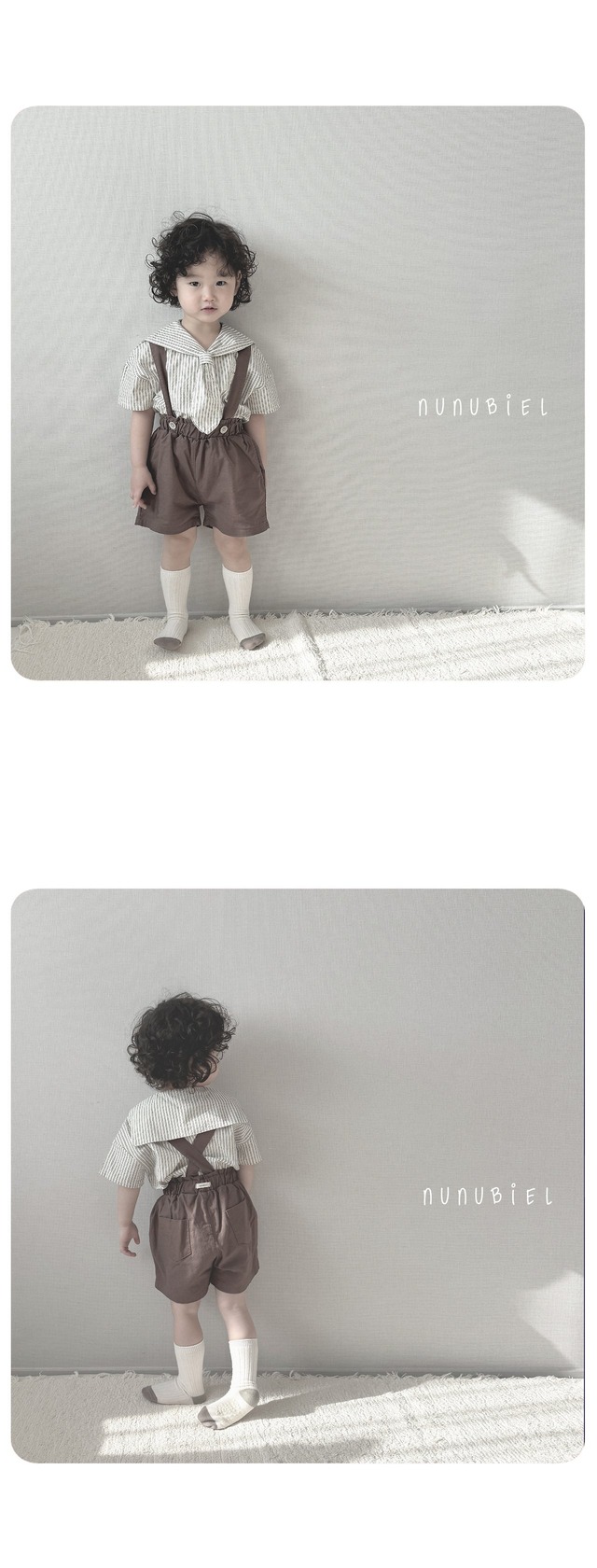 【maker SALE】nunu biel /cool suspender rompers