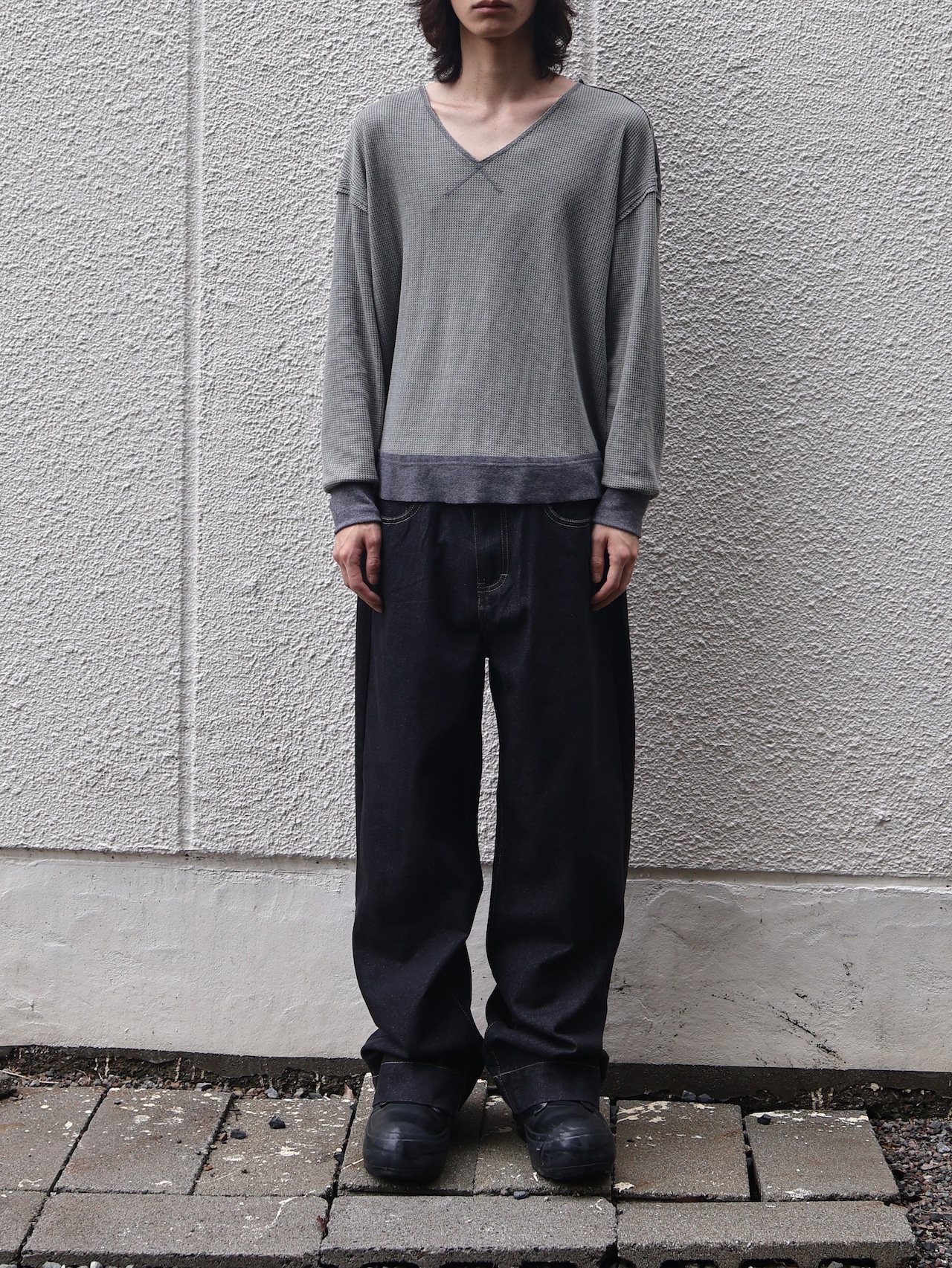 patchwork design thermal top