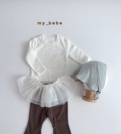 韓国子供服 / Mybebe / シャーレイヤード *ONESIZE*