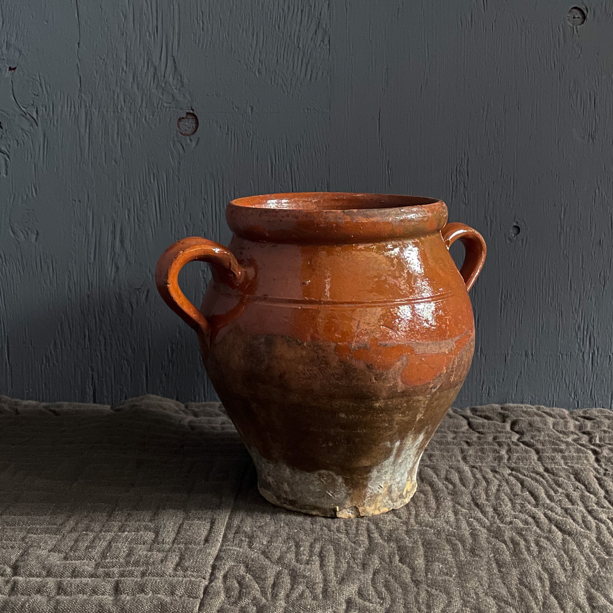 レア✨ 南仏 ヴァロリス窯 ラヴィエ ハチミツ色 茶釉 南フランス 保存ポット ｜France 19c No.2/1 | SASHIIRO