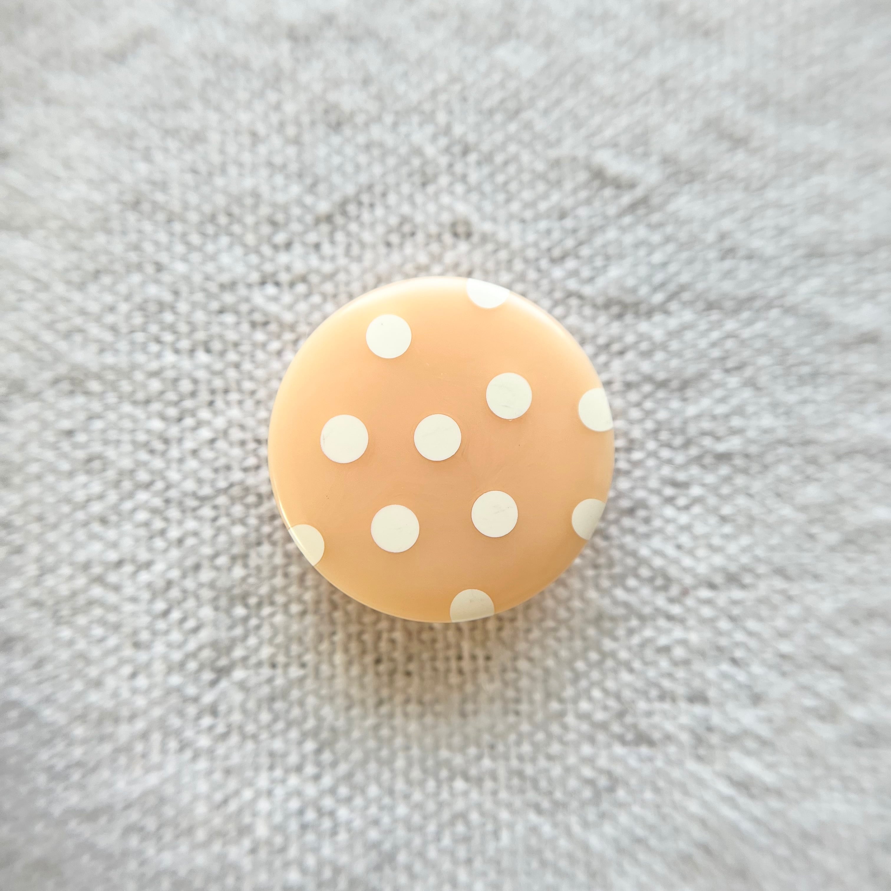ホワイトドット×パステルオレンジ 18㎜