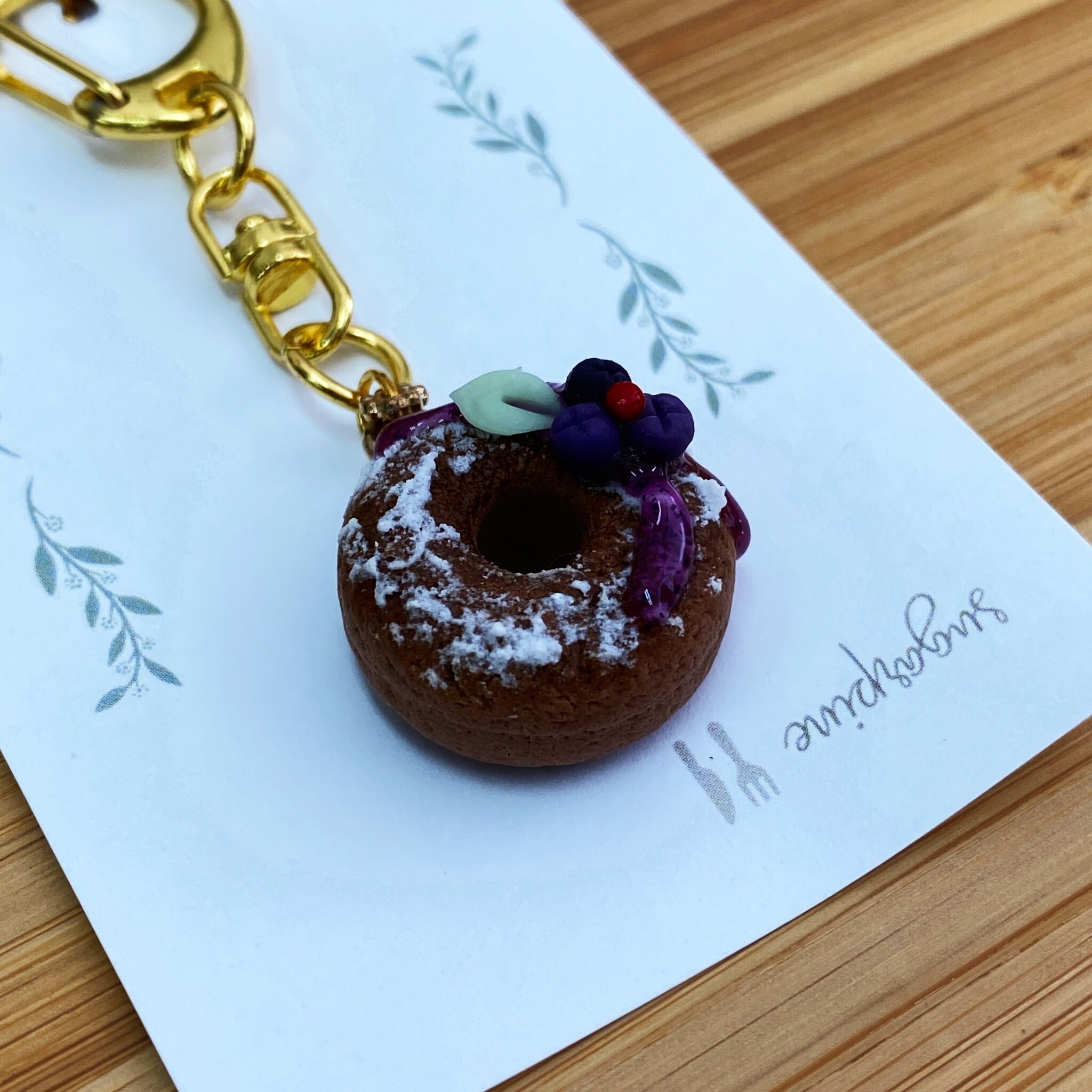 リングドーナツ ドーナツ ストラップ（ホワイトチョコ） キーホルダー
