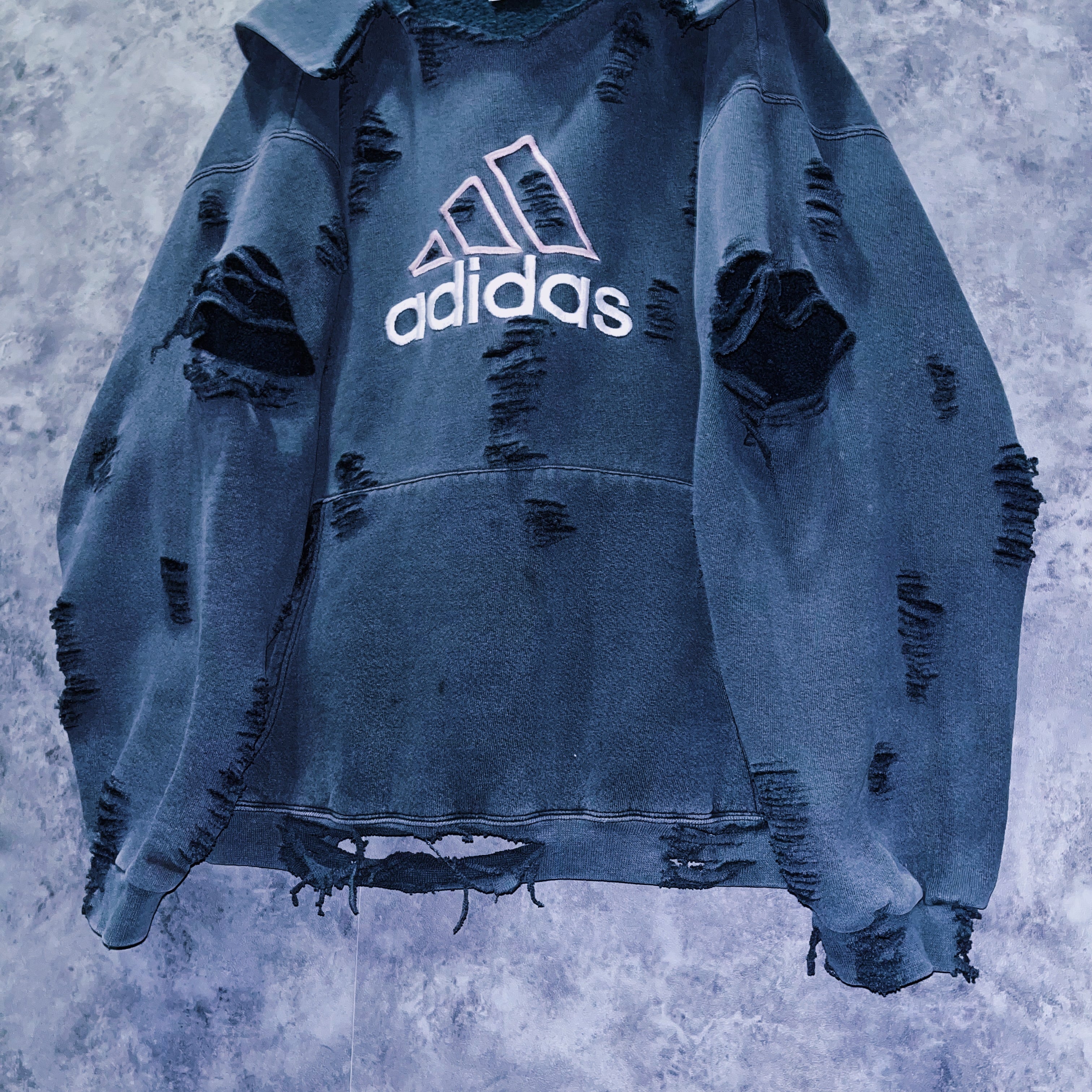 doppio】vintage “adidas” performance logo embroidery design boro