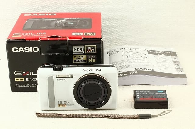 CASIOカシオ High Speed EXILIM EX-ZR200 ホワイト◆元箱　極上品ランク/9635 | ヒビノカメラ Shop　 中古カメラ・レンズ・三脚などの通販 powered by BASE