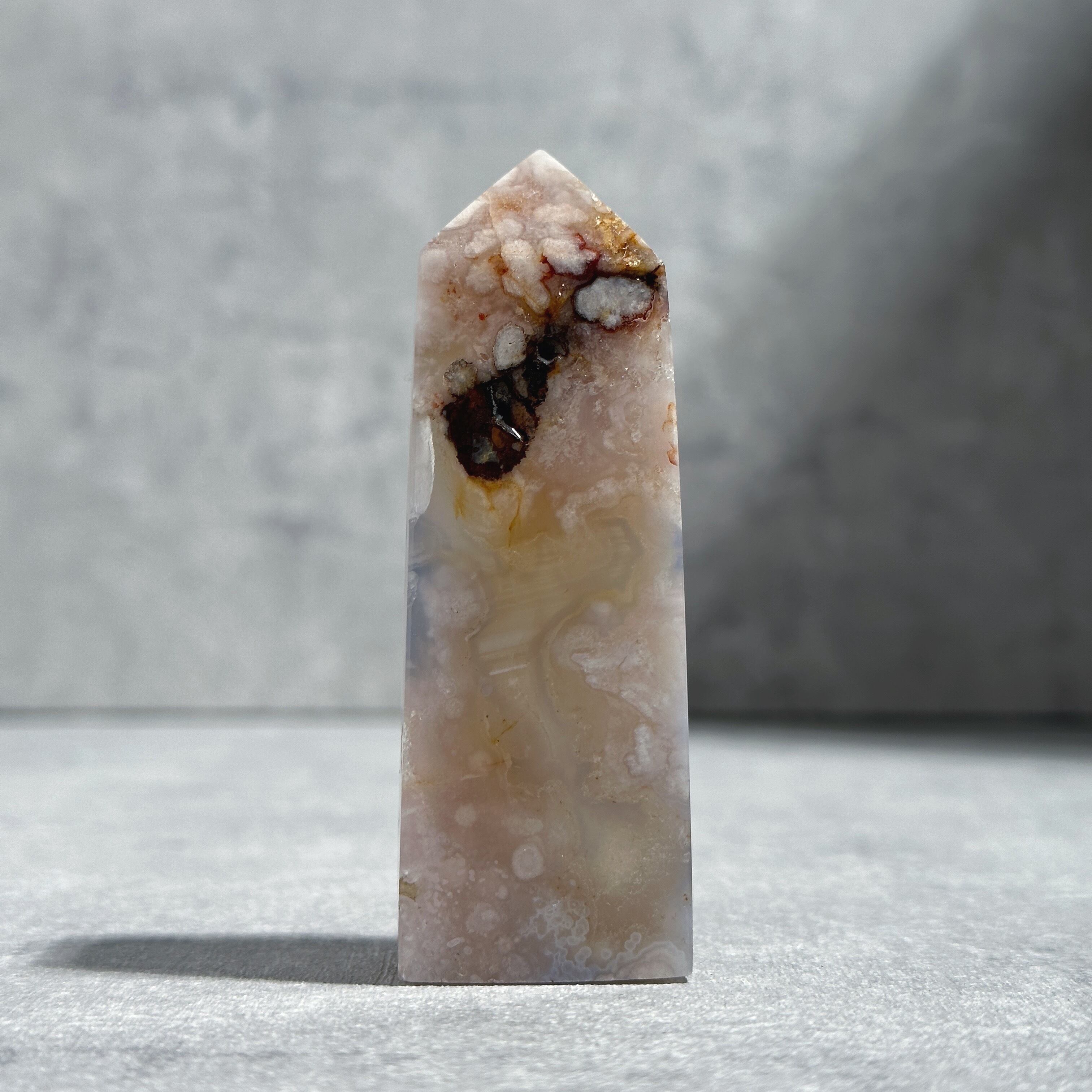 ブルーフラワーアゲート タワー型 13◇Blue Flower agate◇天然石