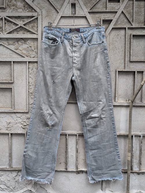 "AMERICAN EAGLE" lame coating denim pants