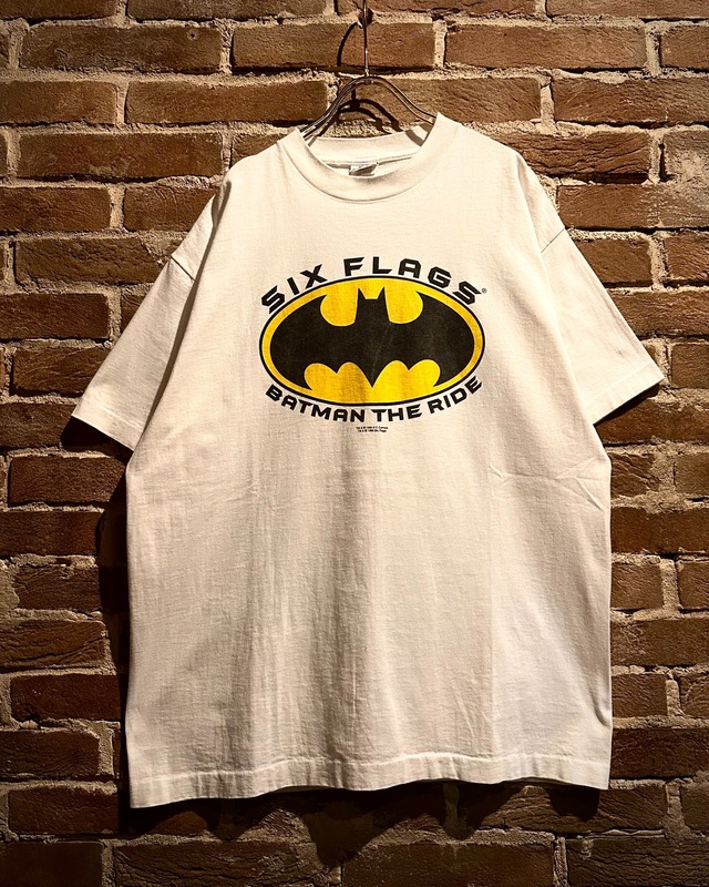 【Caka act3】90's "BATMAN" "Six Flags" Vintage Loose T-Shirt
