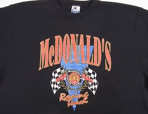 90's McDONALD'S RACING TEAM マクドナルド CHAMPION チャンピオン スウェット | CYCLONE powered  by BASE