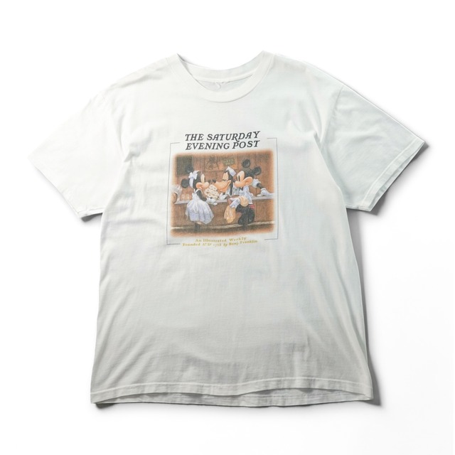 "Disney × Norman Rockwell" Late 1990's- parody design art T-shirt