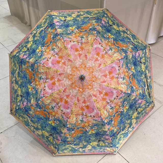 【現品限り２０％OFF・製造終了】《長傘》【花泉 - Flowers Kaleidoscope -】Soul Design ART®︎オリジナル傘（遮光/UV/遮熱）