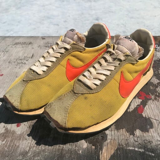 70's NIKE LD-1000 ランニングスニーカー オリジナル イエロー オレンジ ワッフルソール 日本製 US9.5 希少 ヴィンテージ |  agito vintage powered by BASE