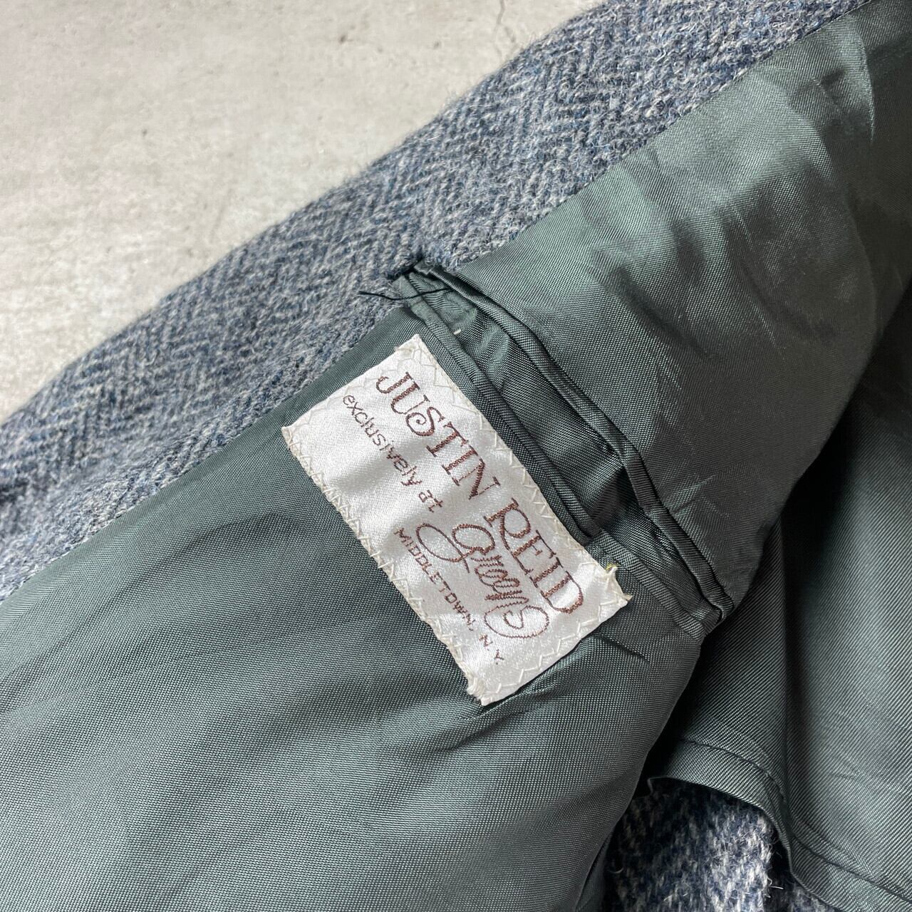 80年代 USA製 HARRIS TWEED ハリスツイード ウールテーラード
