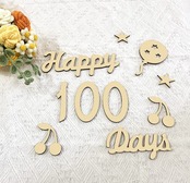 SPKURICP 木製 レターバナー 40枚セット 月齢フォトグッズ ニューボーンフォト ウッドレター 月齢カード マンスリーカード 記念日フォト 撮影道具 記念写真 出産祝い 成長記録 プレゼント 誕生日