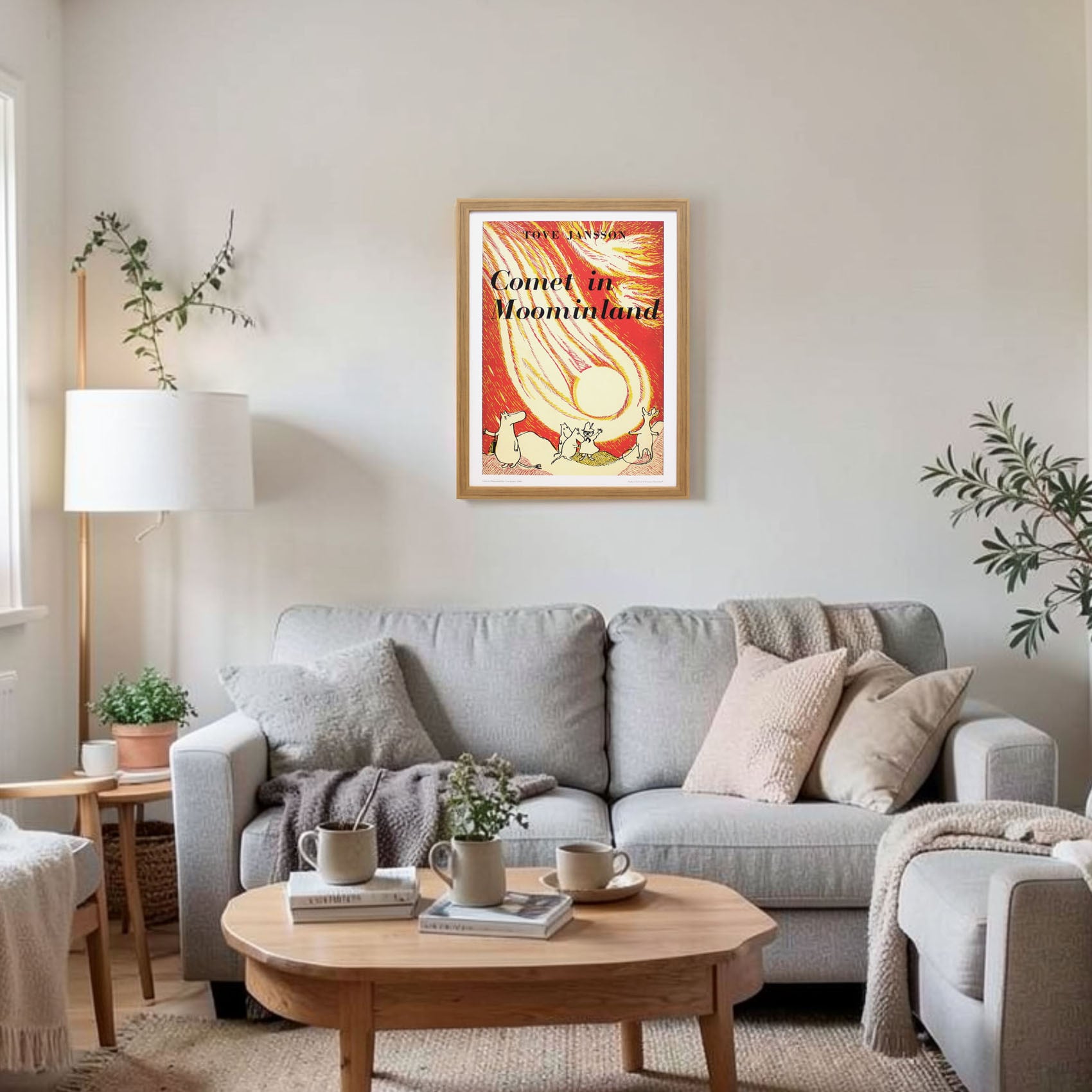 ムーミン 北欧 All Things Commerce「ムーミン谷の彗星」送料無料 フレーム 展示用フック付アートポスター 絵画 インテリア アート
