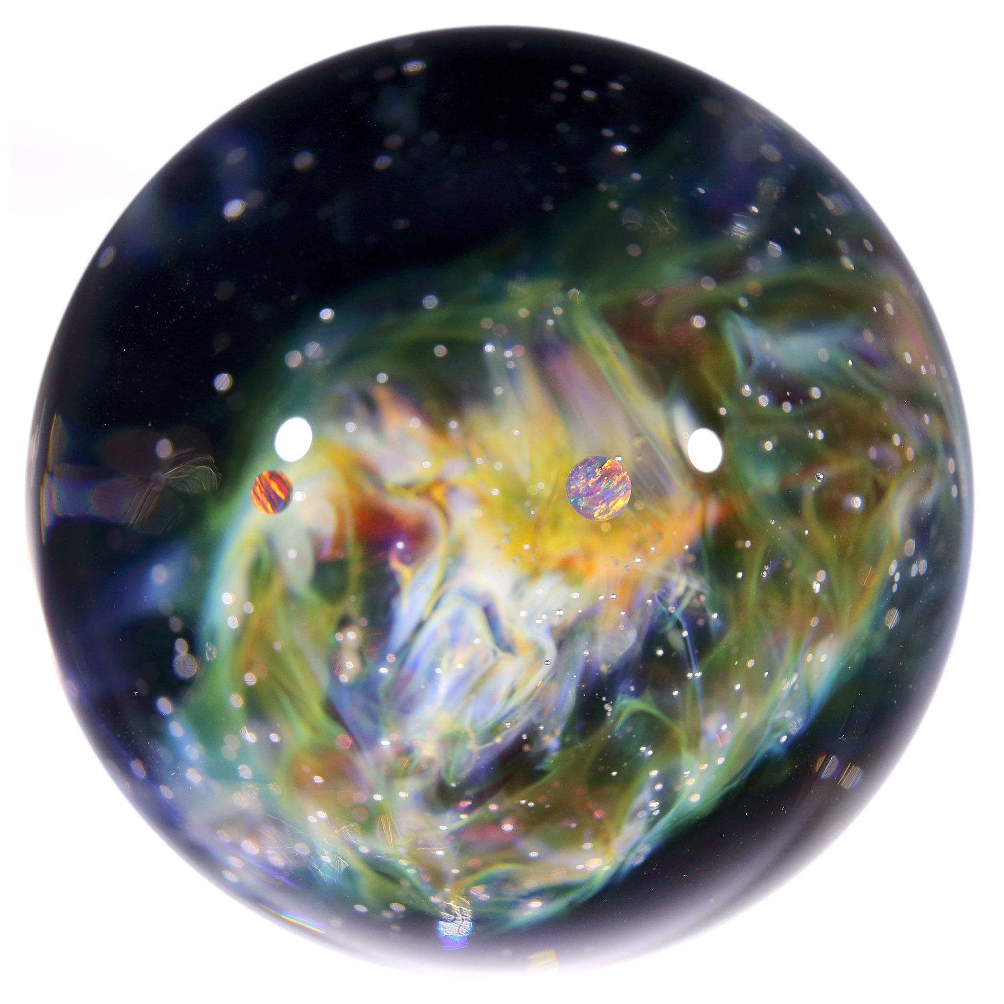 24mm Galaxy Glass Pendant 宇宙ガラスペンダント (螺旋状銀河） no