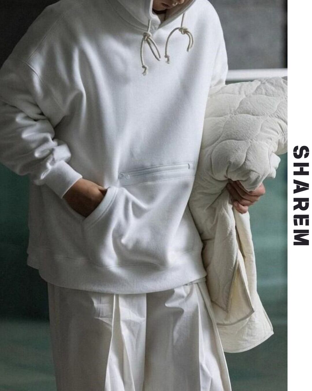 hooded terry cloth hoodie B0118