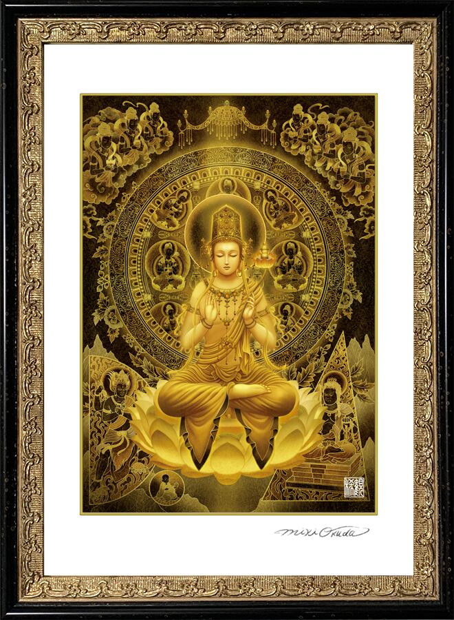 弥勒菩薩 Ssサイズ 仏画とスピリチュアルアート 奥田みき 観稀舎
