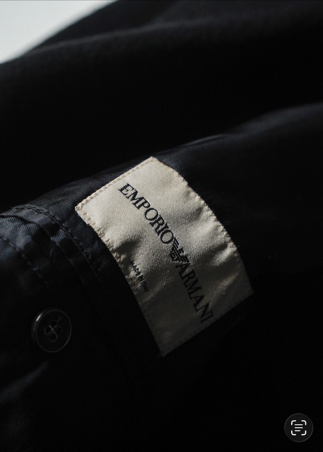 EMPORIO ARMANI 05AW angora blend fly front wool chester coat