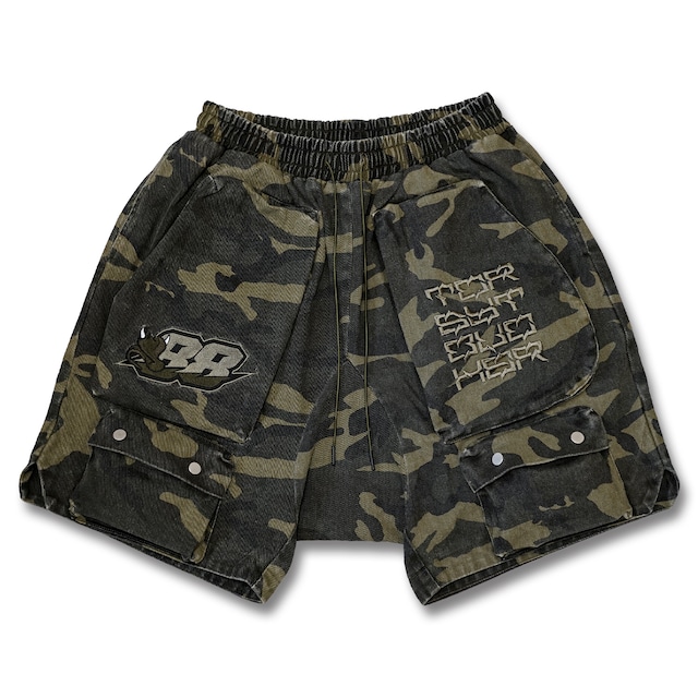 T.C.R RELAPSE MULTI POCKET SAROUEL CARGO SHORTS - CAMO