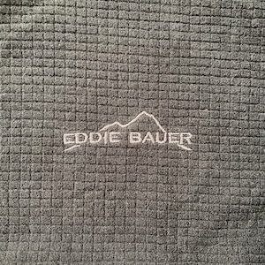 【Eddie Bauer】ハーフジップ フリースジャケット ワッフル メンズL アメリカ古着