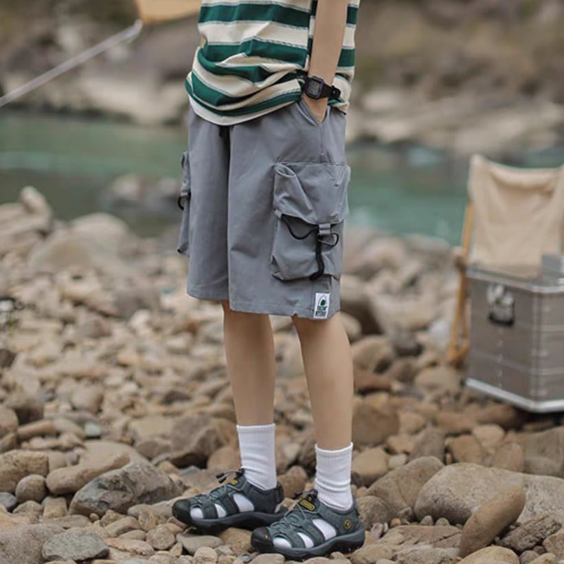 UNISEX】サイドポケットカラビナ付きショートパンツ | lululana