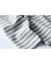 ボーダー柄ハーフボタンバンドカラー長袖Tシャツ S0666