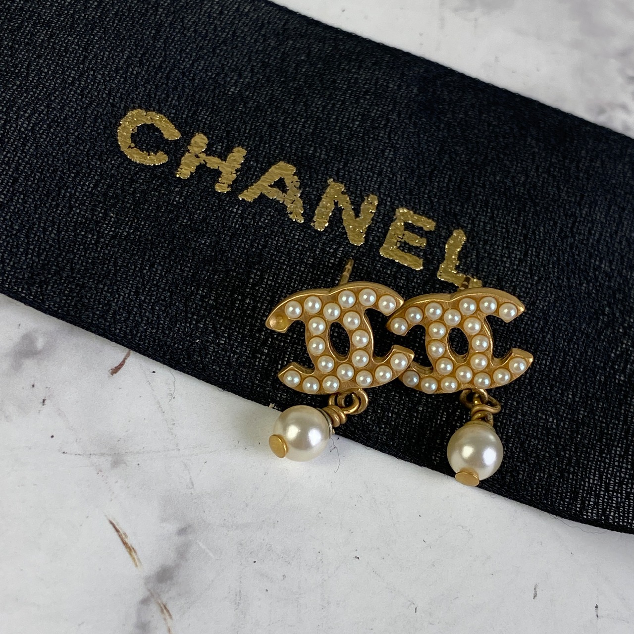 【最終処分SALE】CHANEL シャネル ココマーク パール  ピアスゴールド A-5055