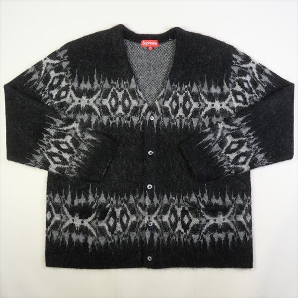 Supreme Abstract stripe cardigan black