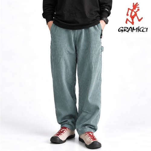 Gramicci グラミチ BIG WALE CARPENTER PANT ビッグウェール カーペンターパンツ G6FM-P053 メンズ コーデュロイパンツ 太畝 ワイドパンツ ウェビングベルト PATINA