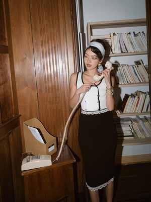 French lace stretch dress【H00011】