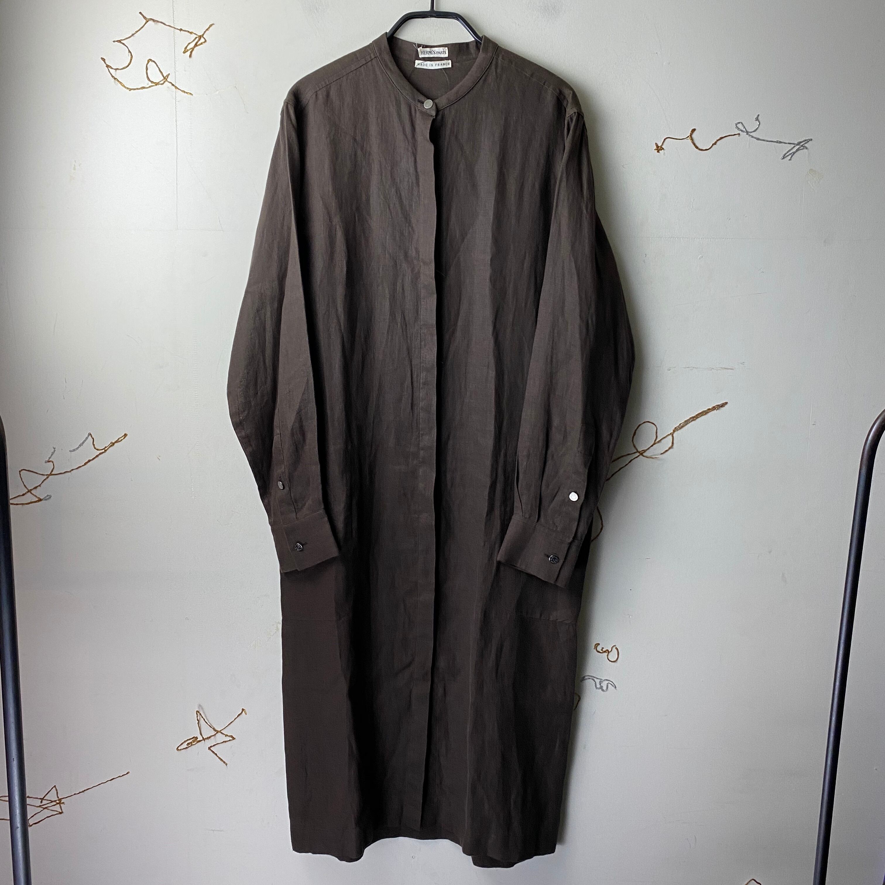 vintage HERMES by martin margiela linen long shirt with serie 