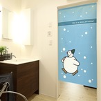 【受注生産】【のれん】WHITE SEASON/snow paradise!  幅85ｘ丈150cm