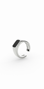 Squircle Polished Silver925 Ring / Ear cuff