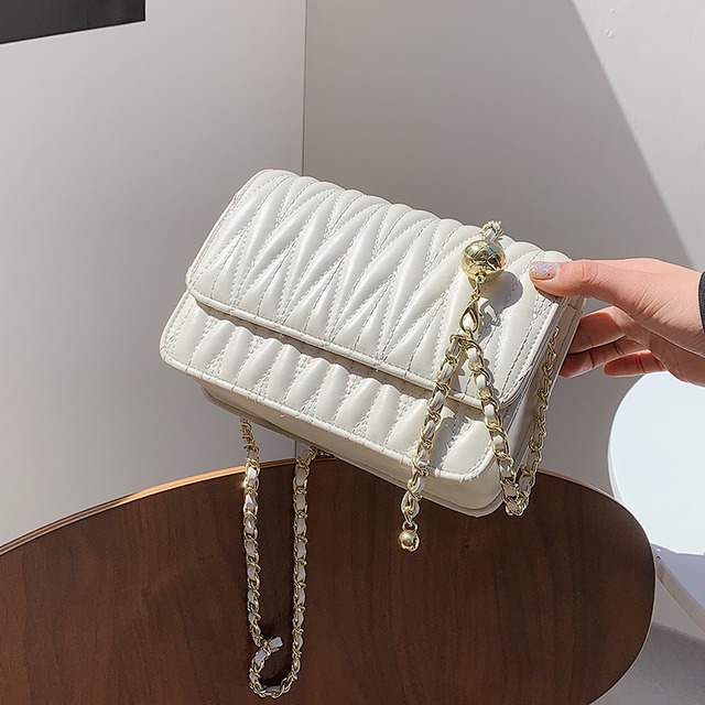 サマーチェーン 夏物 クロスボディ スクウェア 手作りハンドバック24002189042