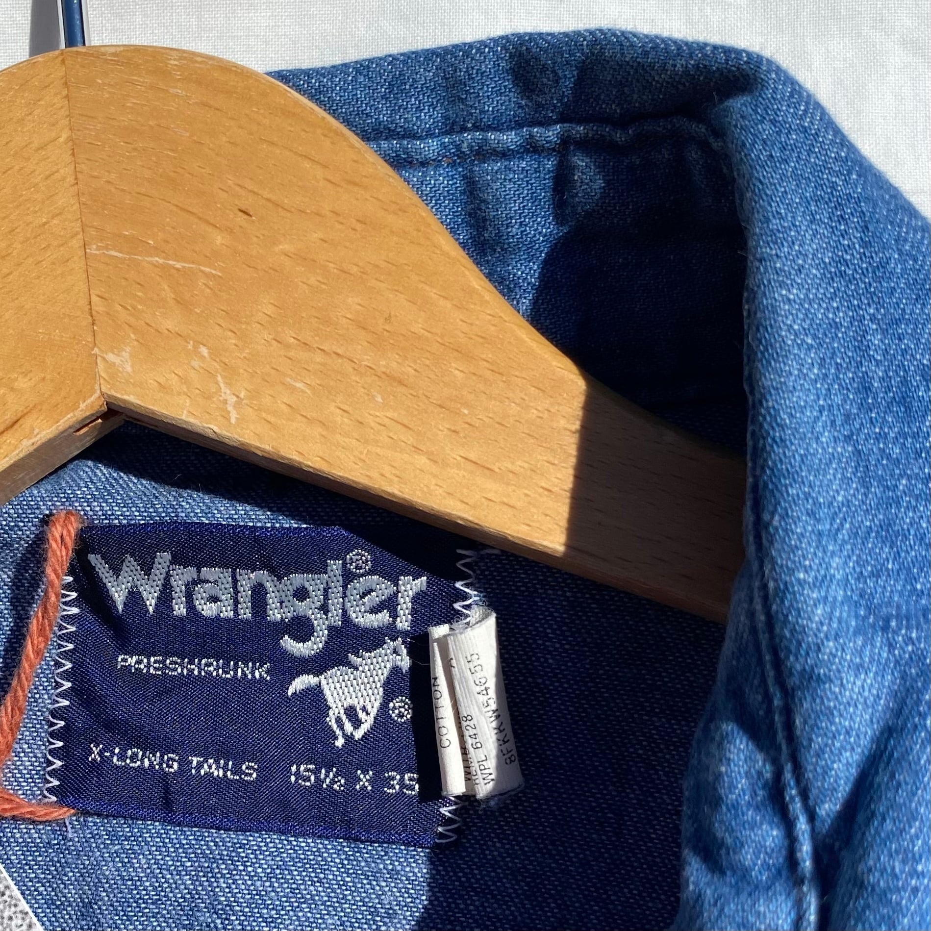 Wrangler Denim Western Shirt 15 1/2 Made in USA / ラングラー