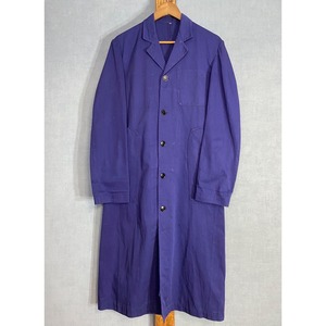 【1960s】"French Vintage" Blue Cotton Twill Work Coat with Belt