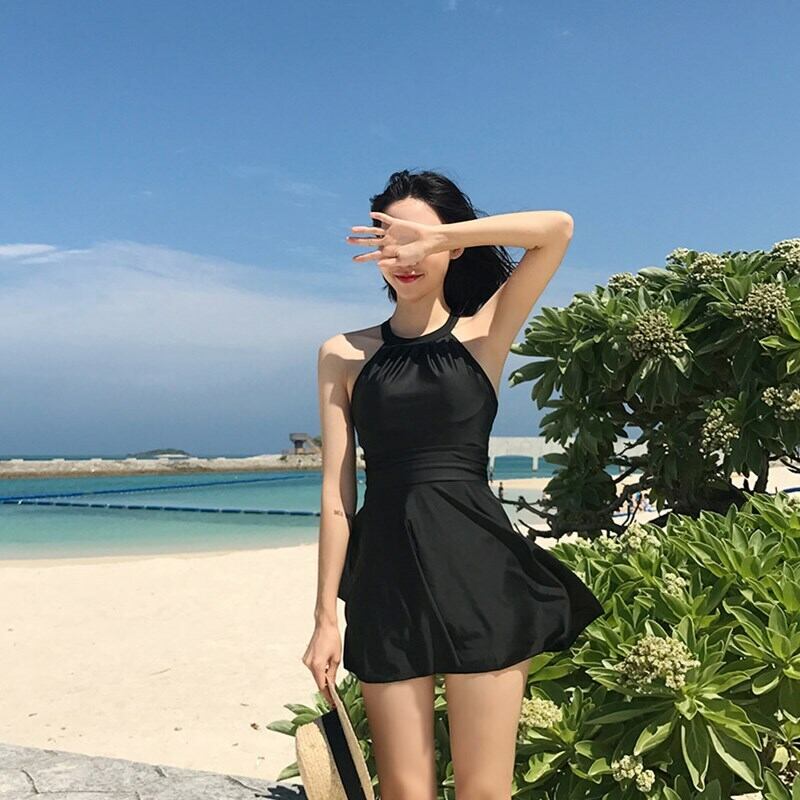夏 レディース 水着 大きいサイズ ブラック 黒 ワンピース スカート