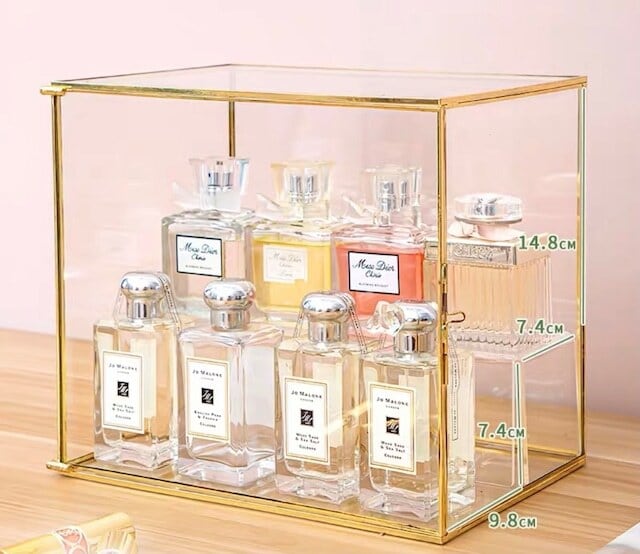2段ver.) ゴールド香水収納クローゼット【セレクト商品】[Mellifluous