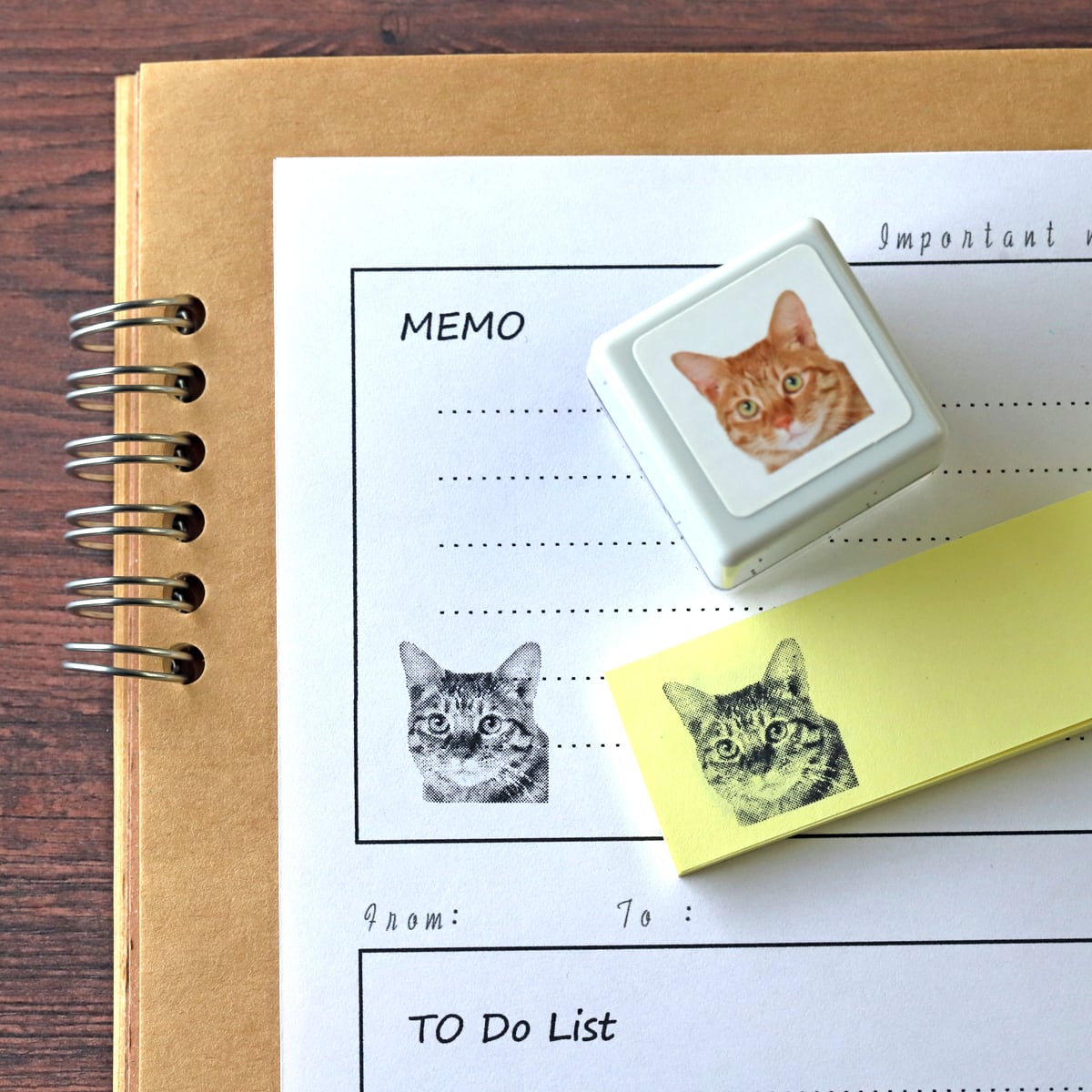 リアルふぉとスタンプ 日本猫 RP-004 | 浸透印スタンプ Yamahachi Stamp
