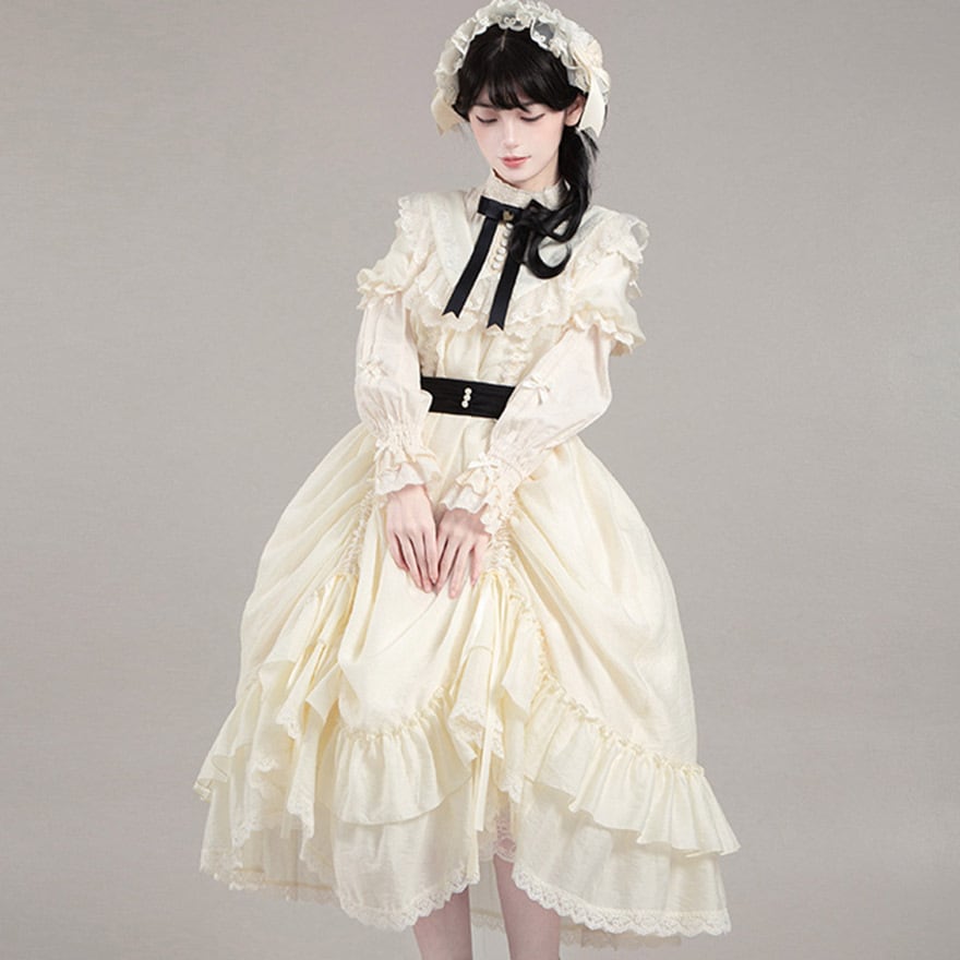 サブカルファッション ローズピンク ワンピース セットアップ 7点セット  PUJIオリジナル 秋スタイル