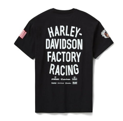 【新品】【B'z】【Loose】【ハーレー】【エンジン】【Tシャツ】【ブラック】 ユニセックス】FACTORY RACING ハーレーダビッドソンTシャツ