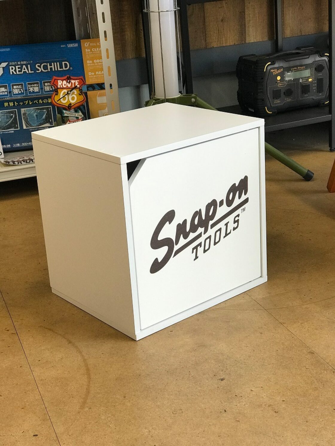 STACKING CUBE BOX BROWN/WHITE Snap-on スナップオン組立式キューブ 