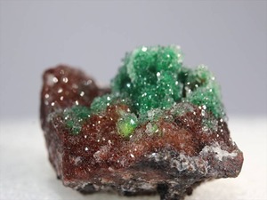 Druzy Quartz on Malachite（Tenke Fungurume area Lualaba dept. Congo）