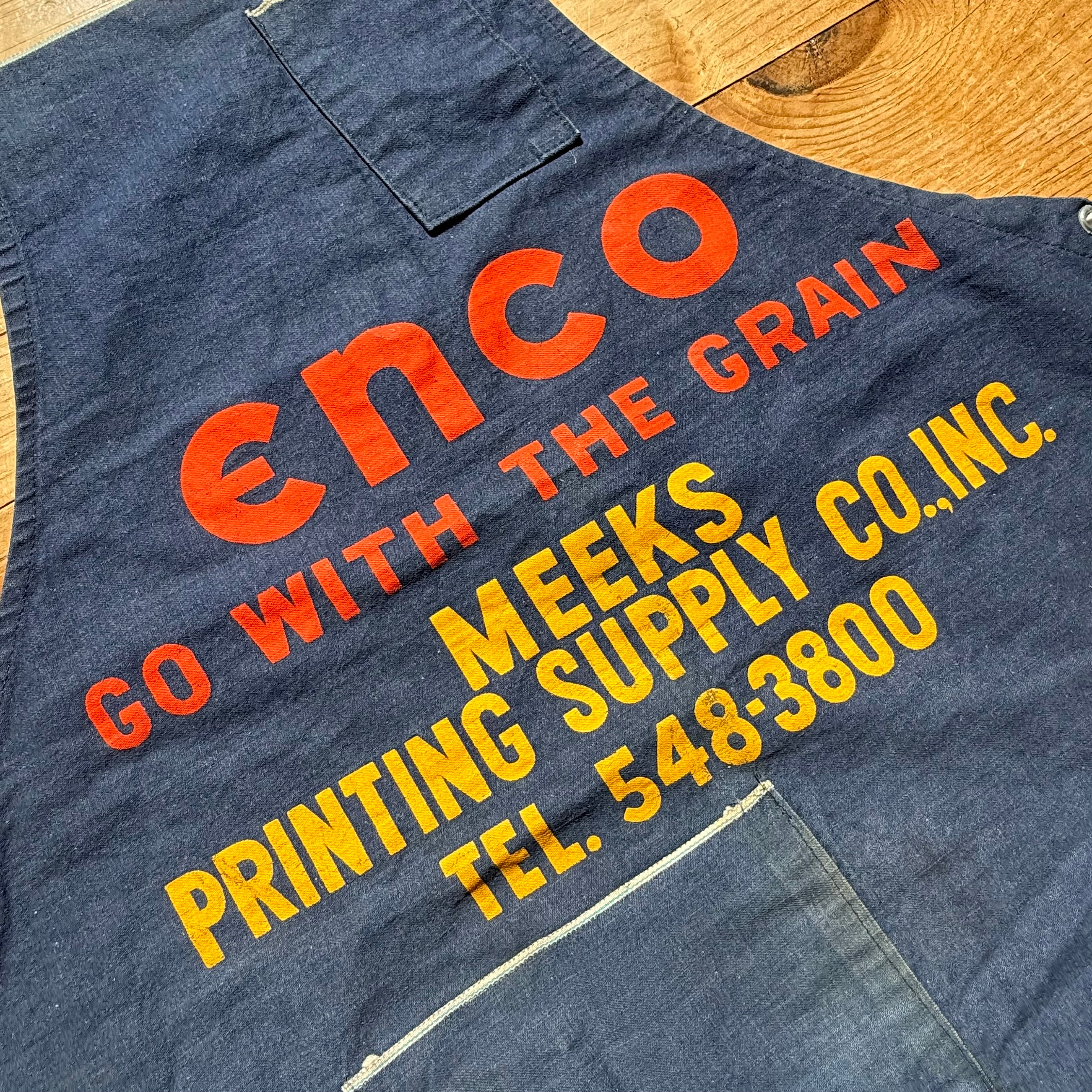 1970s vintage denim apron ビンテージデニムエプロン Vintage Denim Apron（Enco） デニムエプロン ビンテージ ハンドメイド