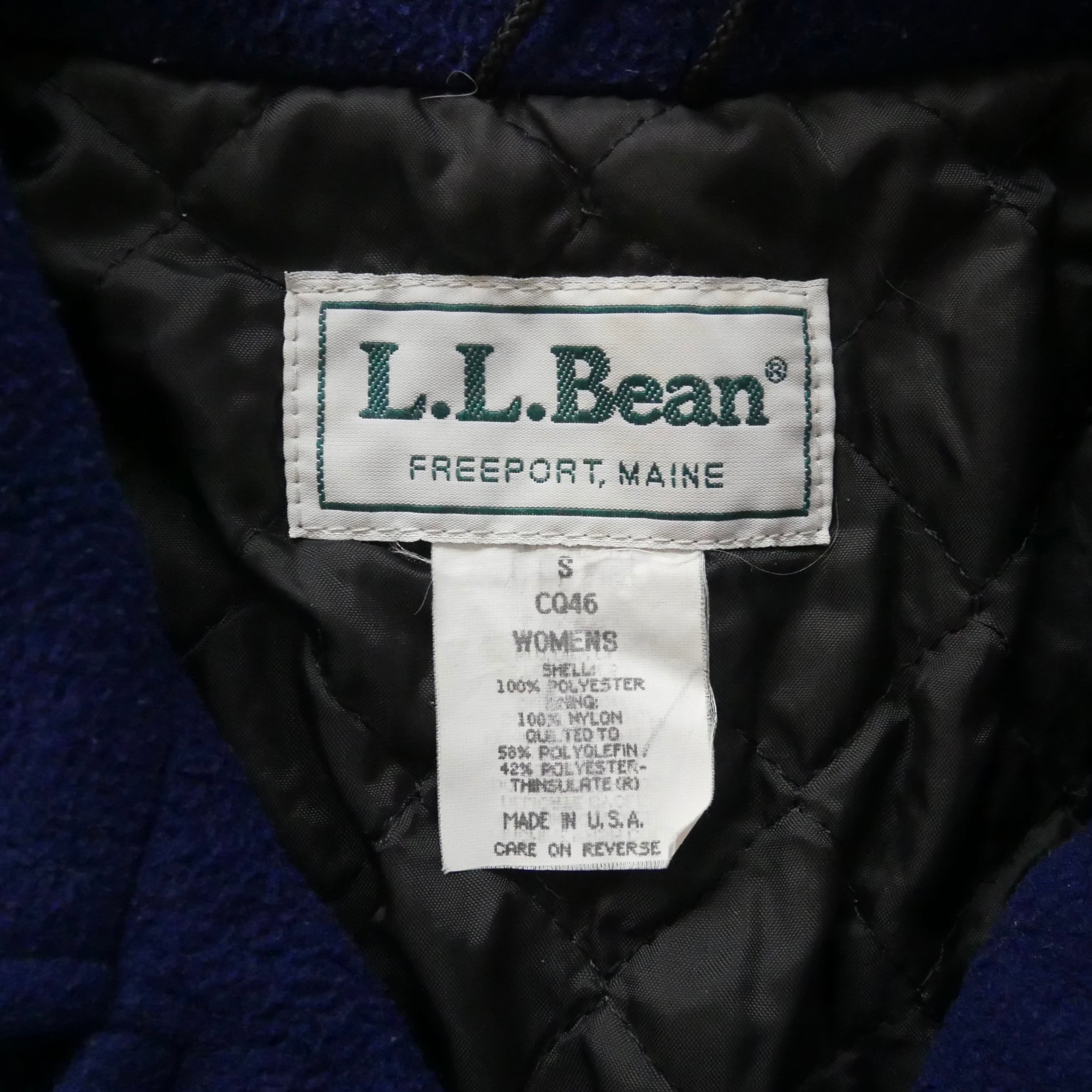 90s madeinUSA L.L.Bean fleece P-coat 90年代 ネイビー アメリカ製