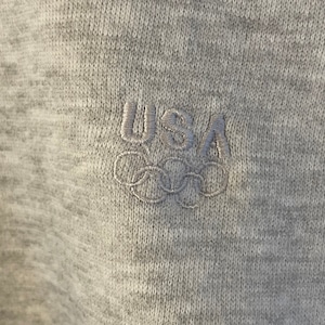 【USA OLYMPIC】90s USA製 オリンピック 公式 スウェット トレーナー XL 刺繍ロゴ アメリカ古着